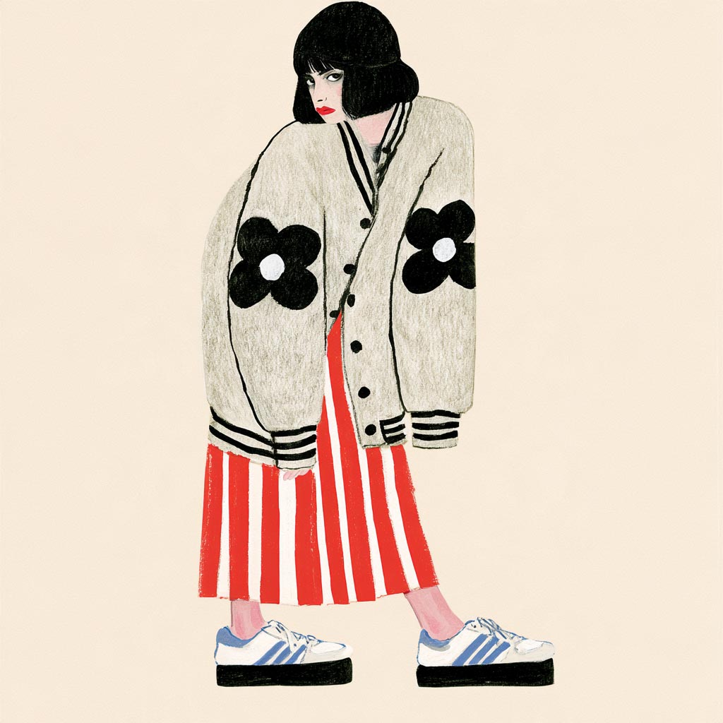 Illustration de mode IA pour une marque de luxe à Lausanne