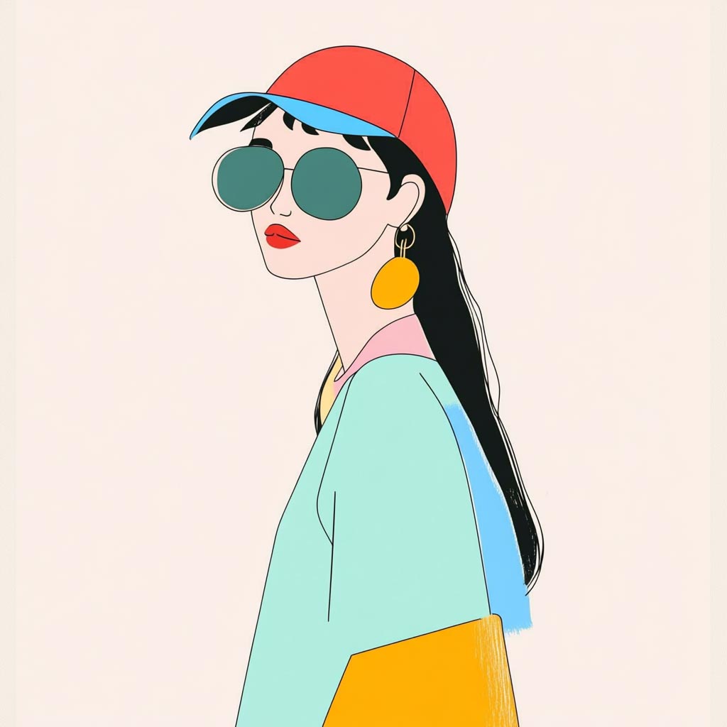 Illustration vectorielle de mode IA à Lausanne