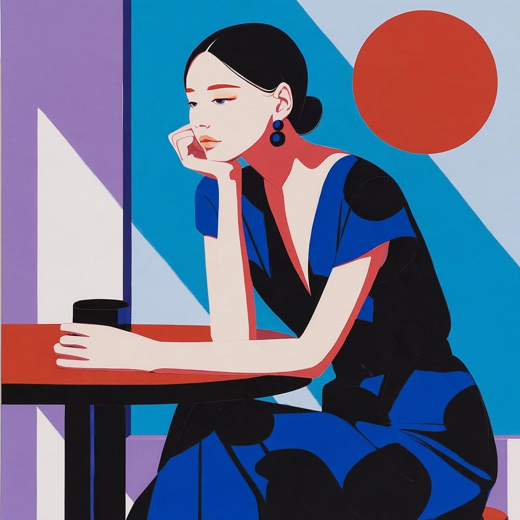 Illustration vectorielle IA pour un magazine de mode à Genève