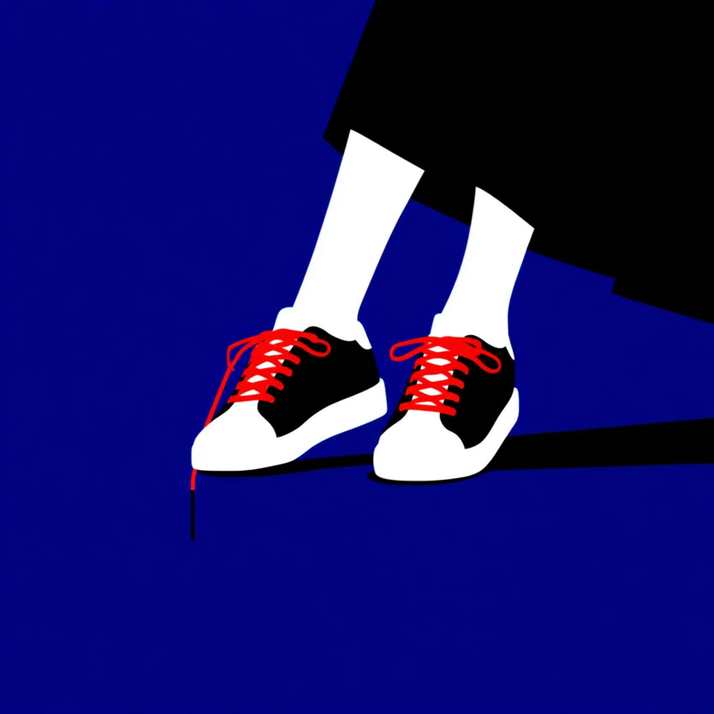 Illustrateur IA publicité chaussures Lausanne