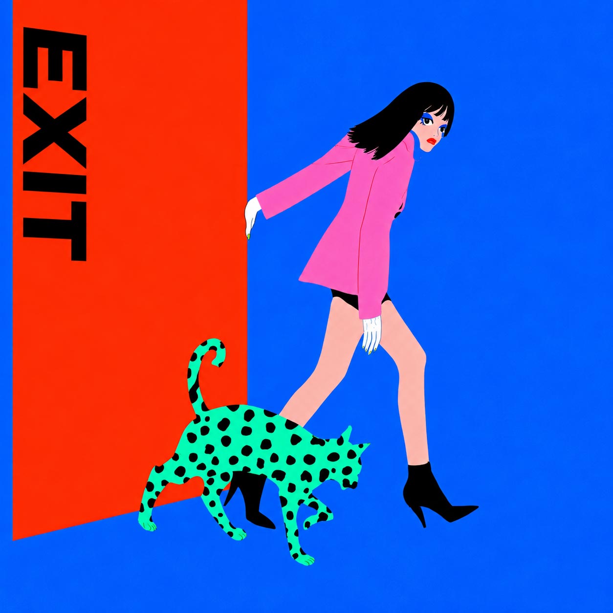 Illustration de mode créée par IA pour une agence de publicité à Genève